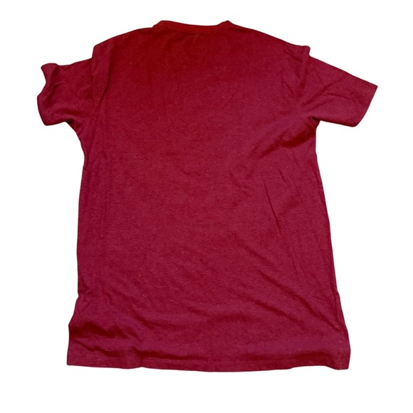 Green Twine Mens Hemp Organic Cotton Peace Hand Graphic T-Shirt Maroon Large NEW - Picture 5 of 5